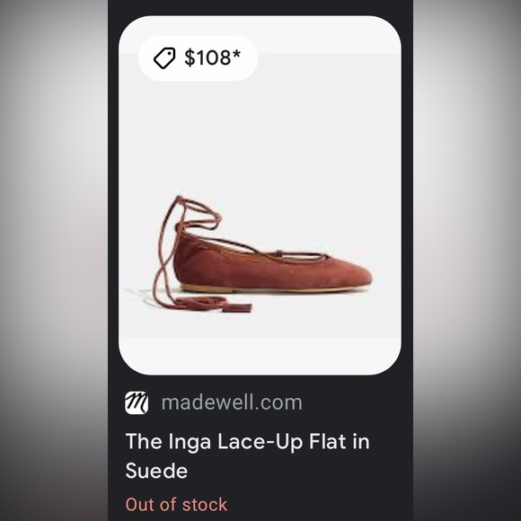 Madewell Suede Lace-Up Flats Size 9 - Picture 5 of 5